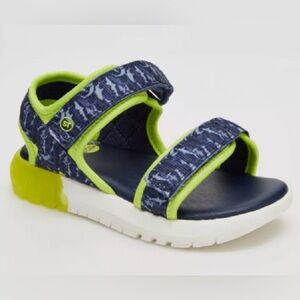 NWT Stride Rite Navy and Lime Green Kids Sport Sandal